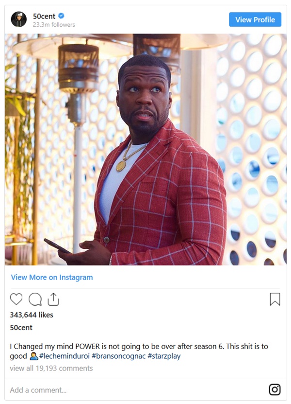 50 Cent Says Power NOT Ending This Season